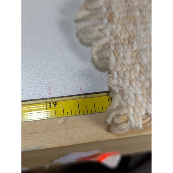 Mexican Handwoven Wool Wall Hanging With Tribal Design - 19" x 13" - Picture 4 of 5